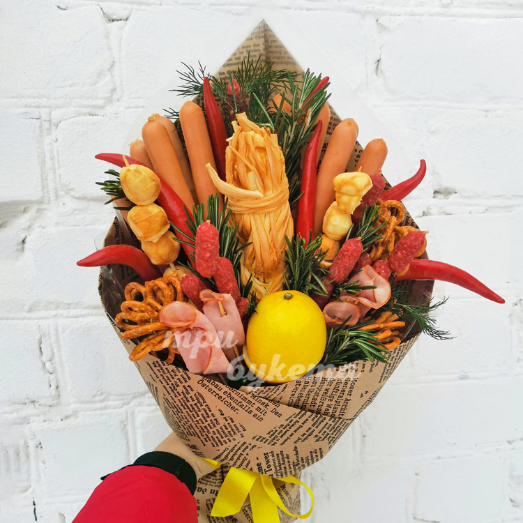 Букет с колбасой XXL (доп. фото)