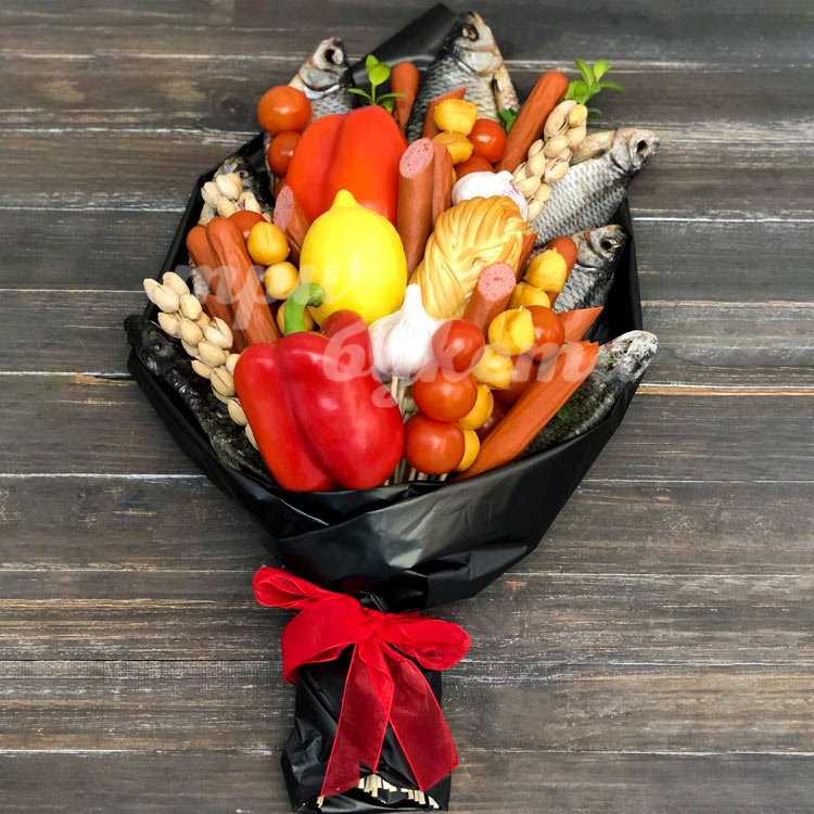 Букет с рыбой и овощами