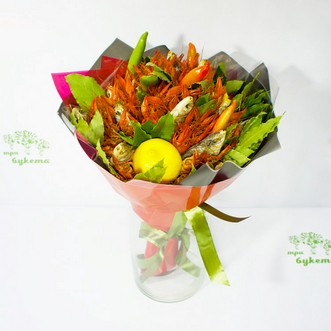 Букет из раков (1 кг) и рыбы