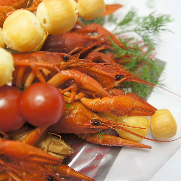 Букет из раков и сырных шариков