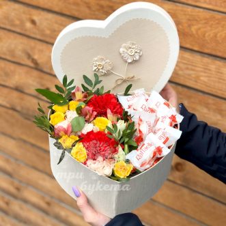 Сердце с розами и Raffaello